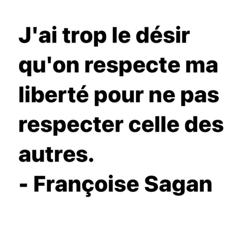 Respecter la liberté des autres