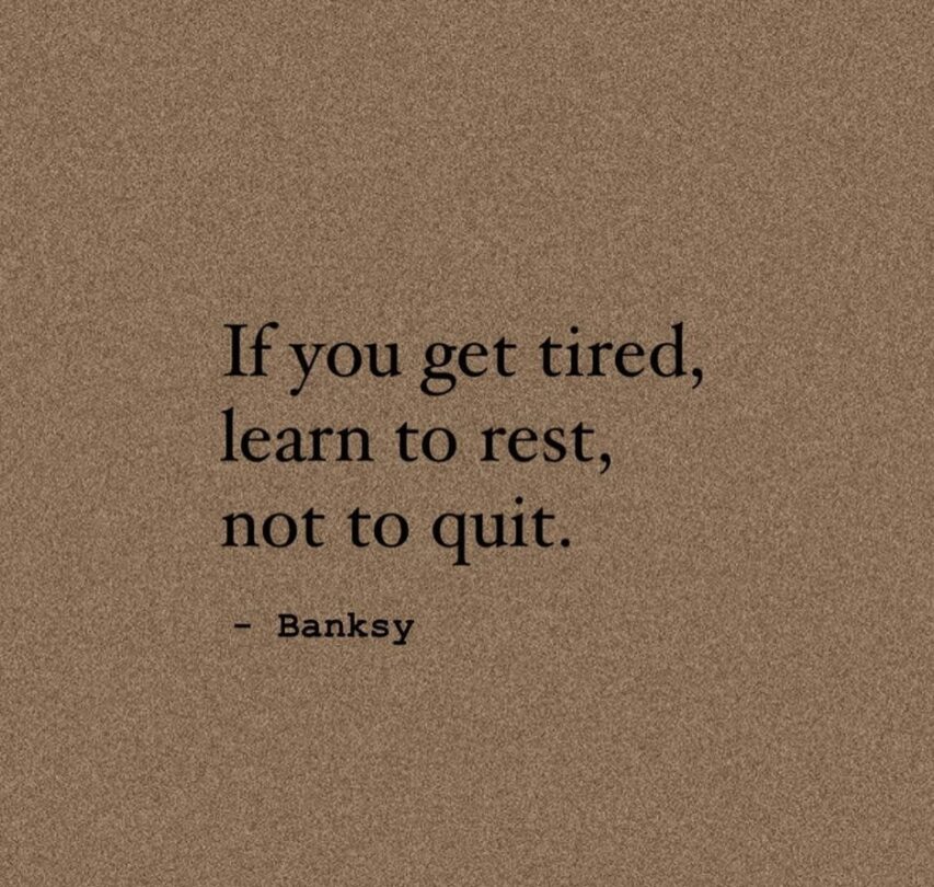 In 2024 Rest , don’t quit